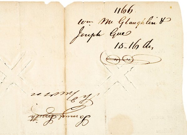 Order for Back Pay 1817, 2 Soldiers War of 1812 - 2