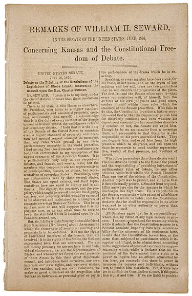 1856, REMARKS OF WILLIAM H. SEWARD...