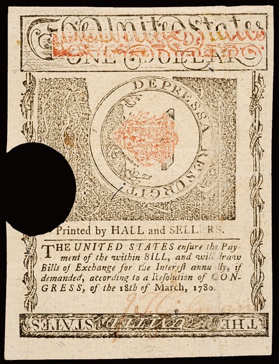 Colonial Currency, NH, April 29, 1780, $1 - 2