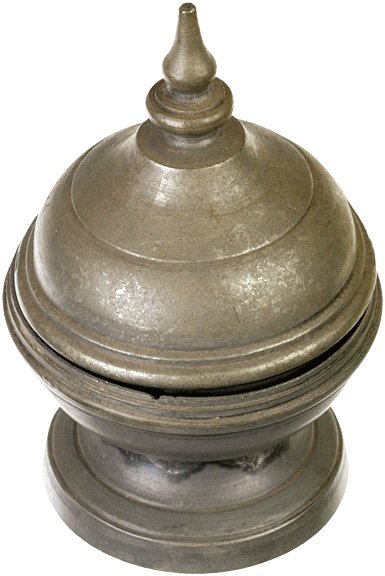 Pewter-covered Salt Container, c. 1760