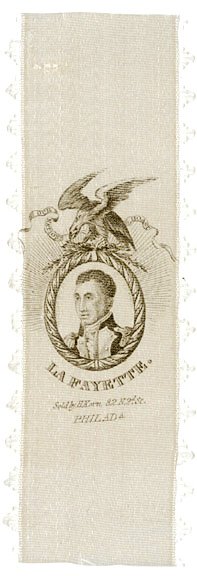 c.1824 MARQUIS DE LAFAYETTE Commemorative Silk