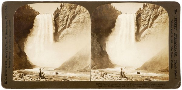 1904 Stereocard: Lower Falls, Yellowstone