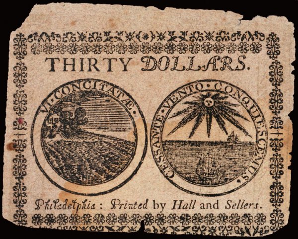 Colonial Currency, Continental, May 10, 1775, $30 - 2
