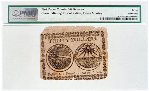 Colonial Currency, Continental, May 10, 1775, $30 - 4