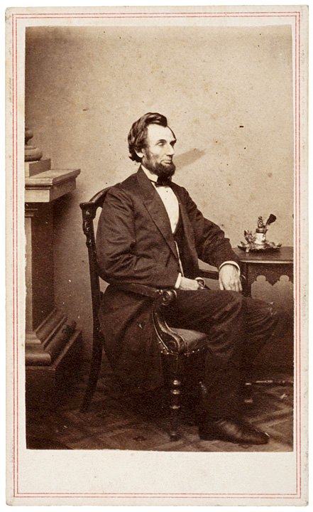 Abraham Lincoln Carte de Visite Image By Brady