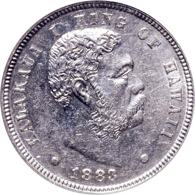 1883 Hawaii Dime. PCGS About Uncirculated-58.