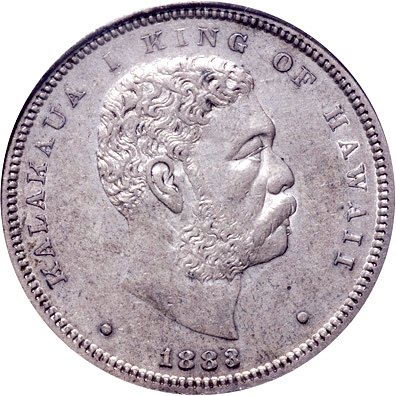 1883 Hawaii Half Dollar PCGS AU-53