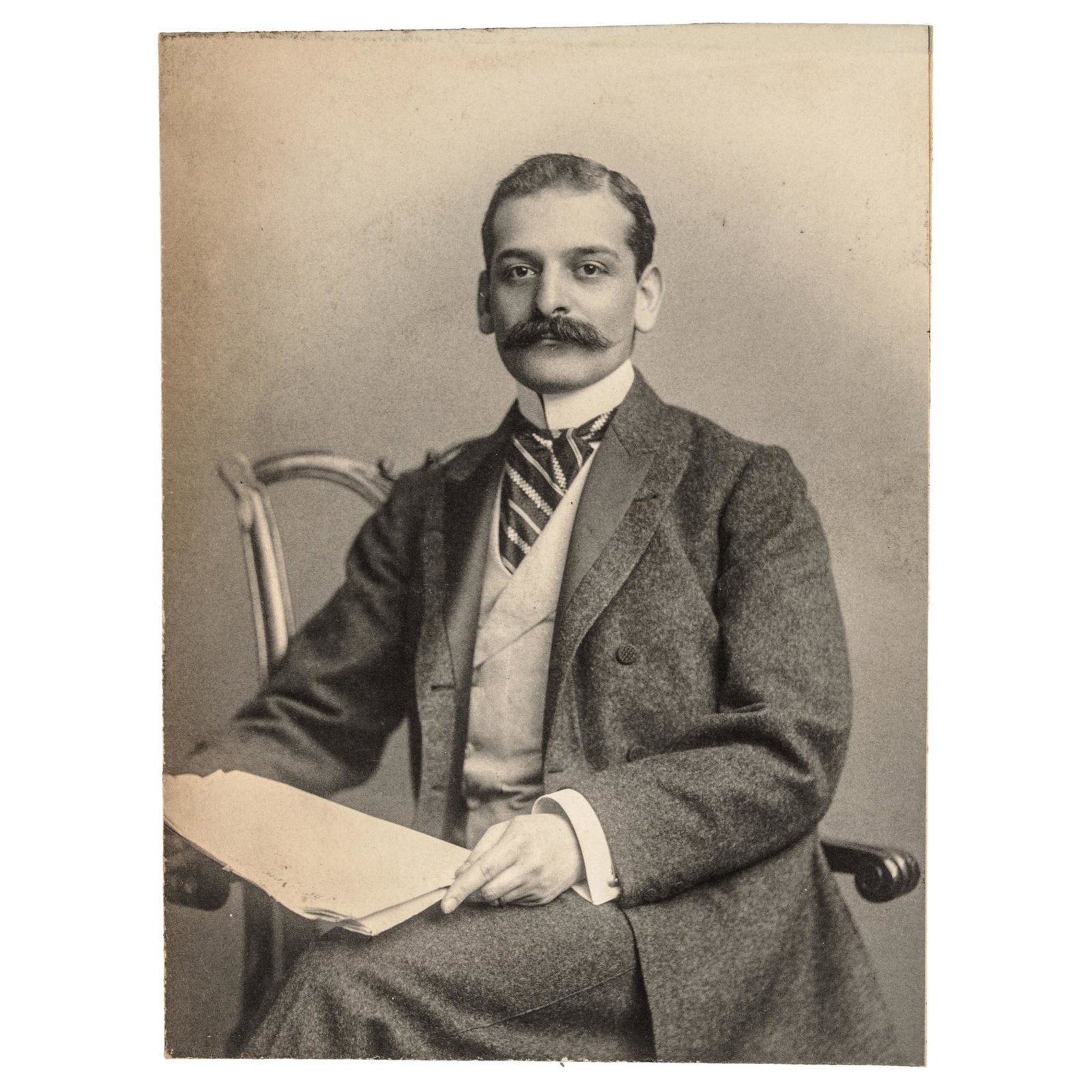 c. 1920 Pair Photographs Mr. Felix Moritz Warburg: Judaica Two Felix Moritz Warburg Rare Vintage Photographs c. 1920 Pair of -Vintage, Original black/white Photographs of Mr. Felix Moritz Warburg, Both Extremely Fine. One Photograph shows Felix Moritz