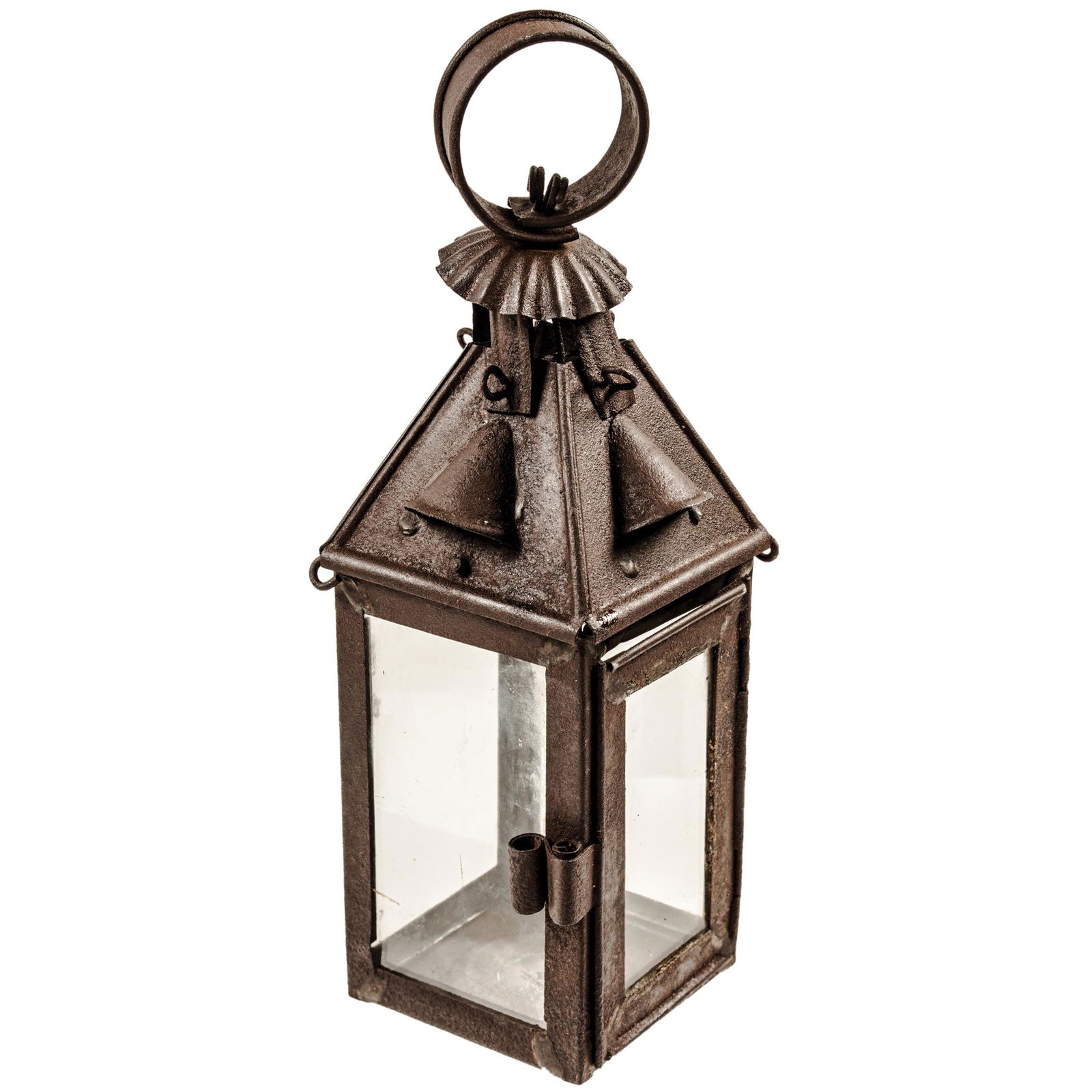 18th century Tin Four-Sided Glass Candle Lantern (1 of 2)
