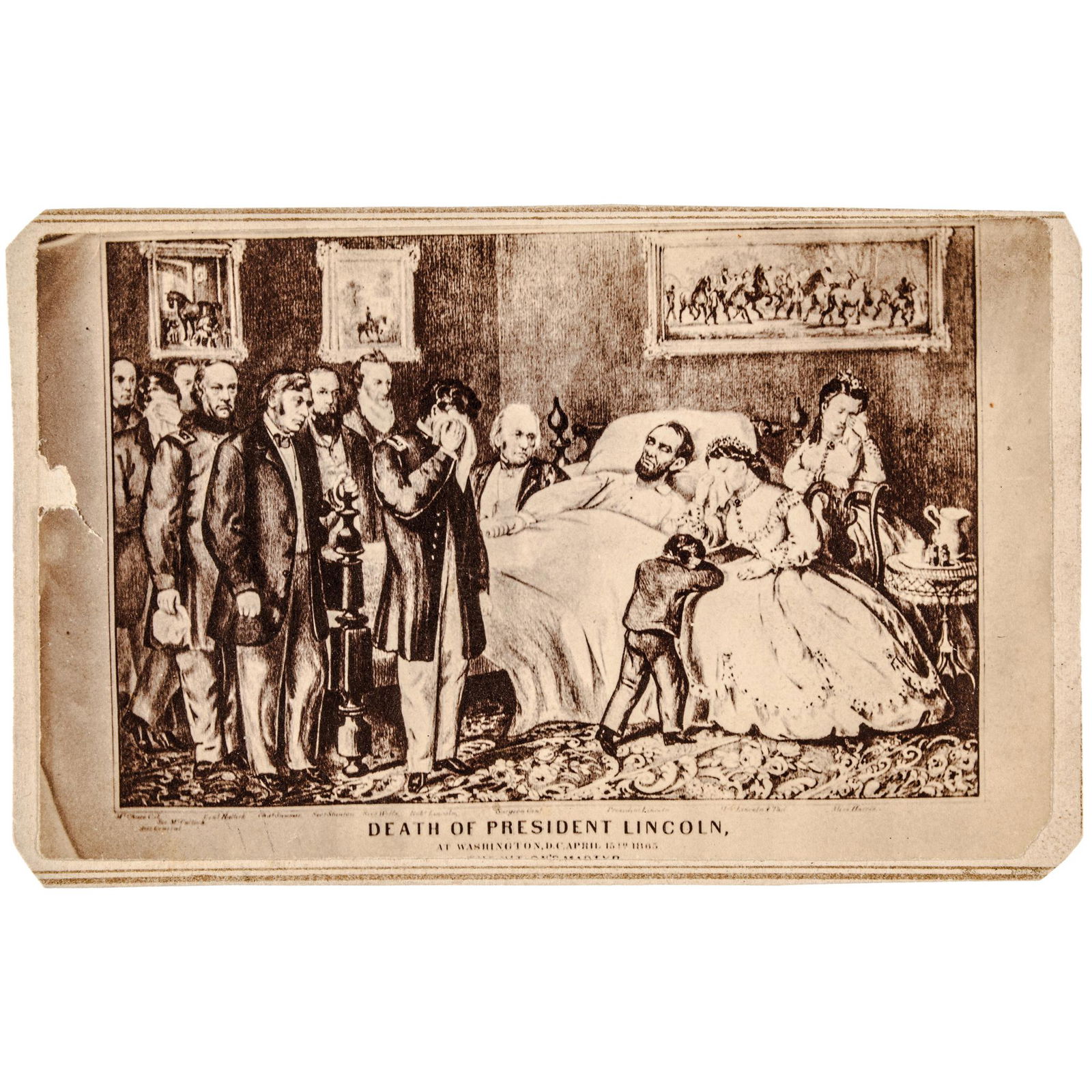 April 15, 1865 CDV - DEATH OF PRESIDENT LINCOLN. (1 of 2)