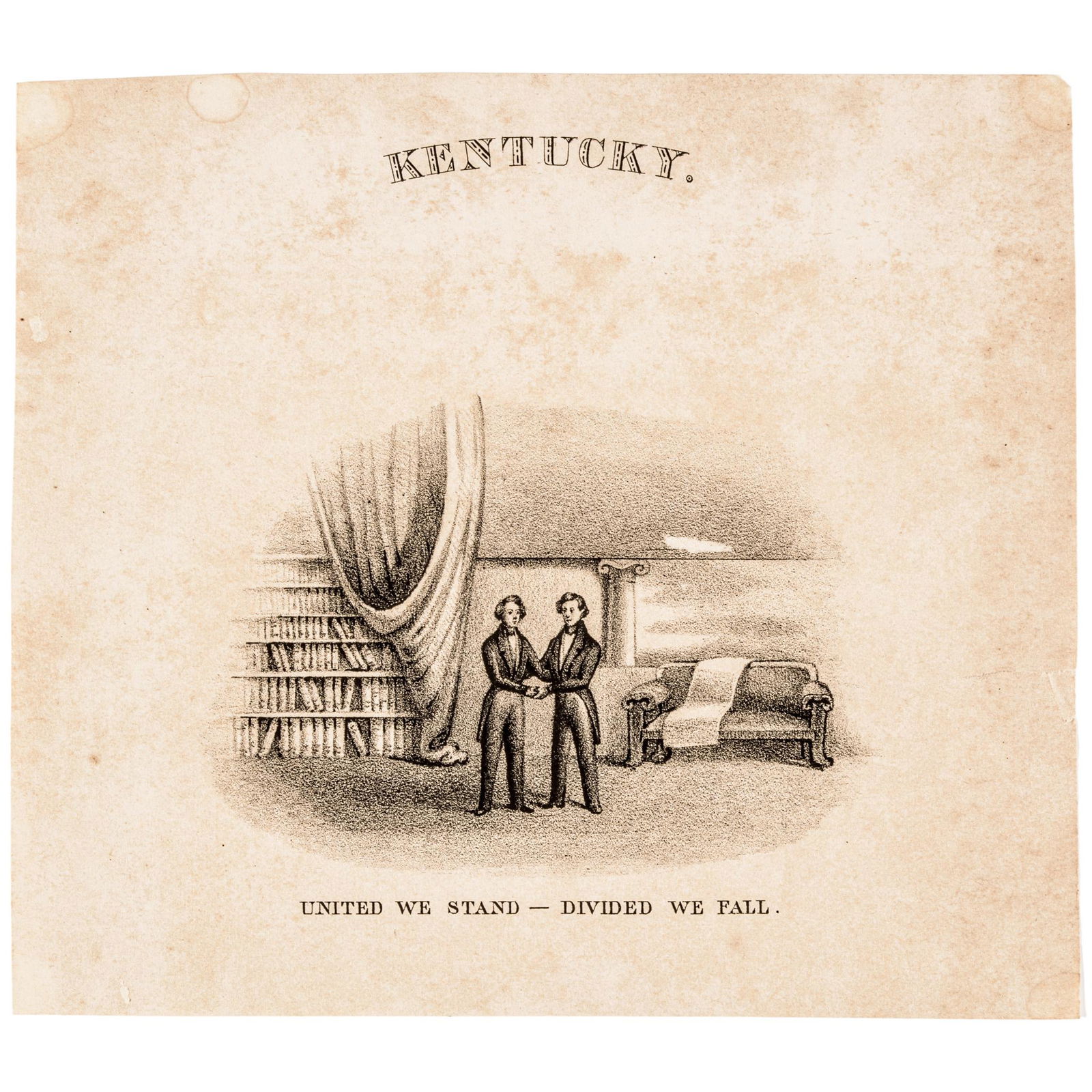 c 1820 KY. United We Stand, Divided We Fall Print (1 of 2)