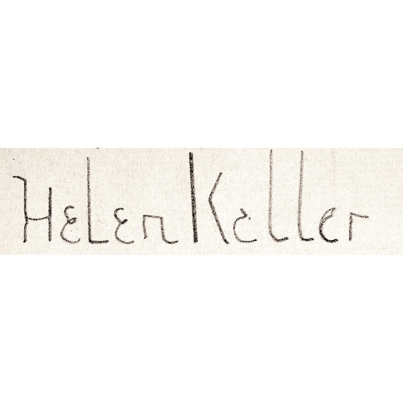 HELEN KELLER Signed Foundation for Overseas Blind: Autographs Helen Keller Seeks Funds for the Blind HELEN KELLER (1880-1968). The first deafblind person to earn a Bachelor of Arts degree. The story of how Keller's teacher, Anne Sullivan, broke throug