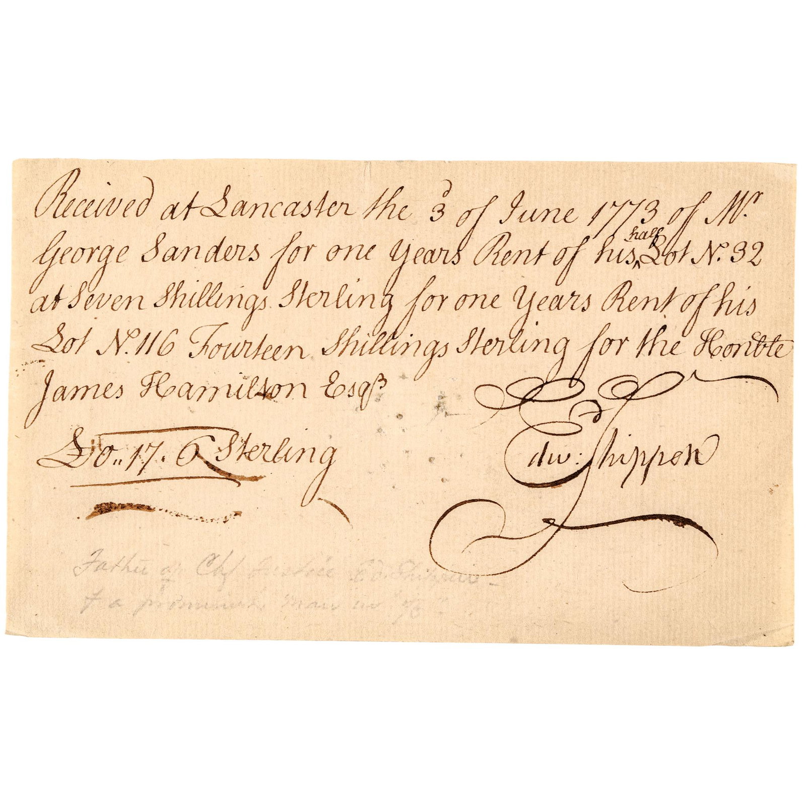 EDWARD SHIPPEN III Phila. Mayor Margaret's Family: Colonial America Contemporary Family Member of Margaret Shippen Who Married Benedict Arnold & Aided in the Conspiracy which was exposed after Introduction to British Major John Andr EDWARD SHIPPEN III