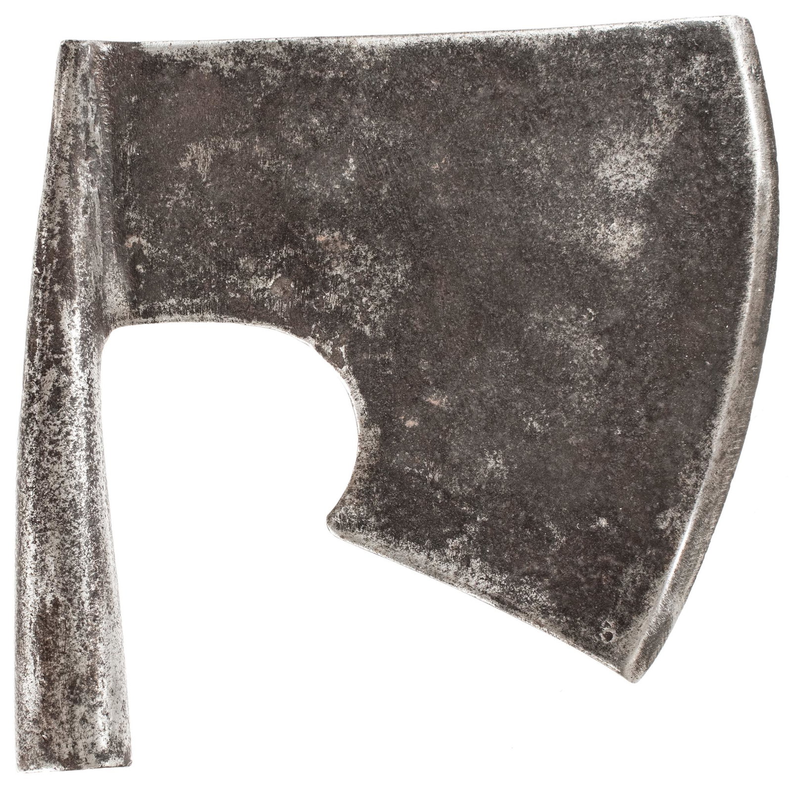 Justice Style 16th Century Massive Iron Axe Head: Edged Weapons 16th Century Blacksmith-Made Iron "Justice" Axe Head 16th Century, "Justice" (Executioner) Style Blacksmith-Made Hand-Wrought Iron Axe Head with Maker's Mark, Choice Very Fine. This heav