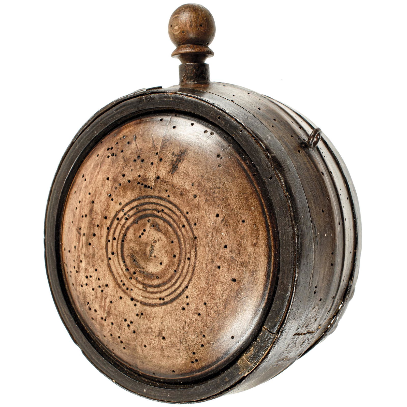 c. 1780 Rev. War British Riflemans Wood Canteen (1 of 3)