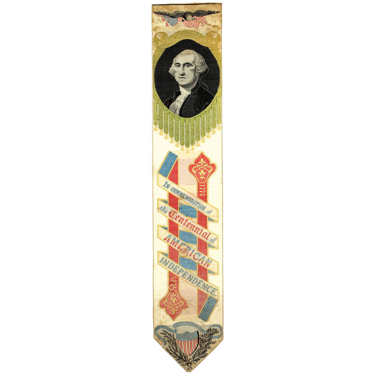 1876 George Washington Silk Ribbon (1 of 2)