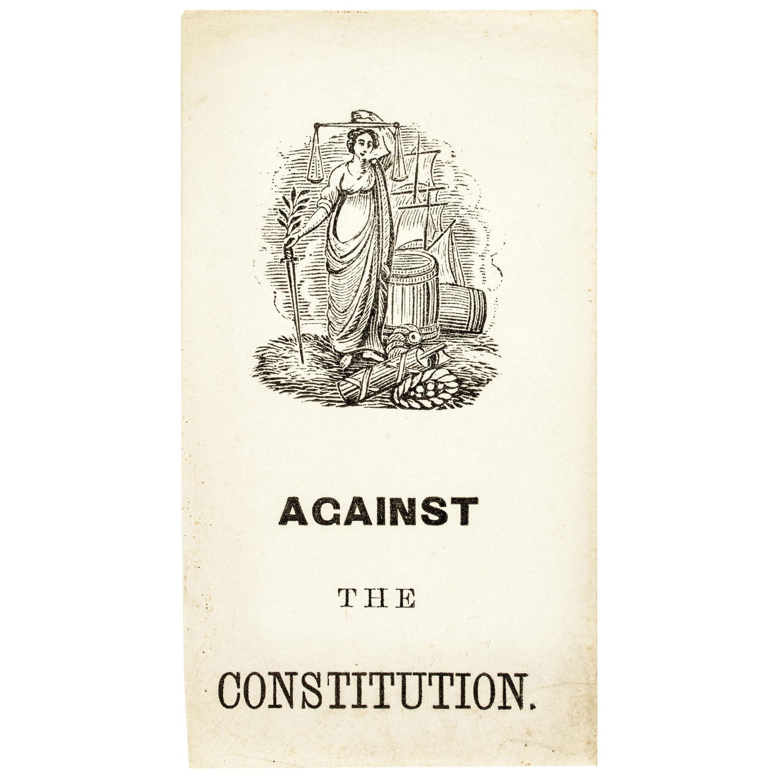 1864 AGAINST the CONSTITUTION Ballot for Maryland (1 of 2)
