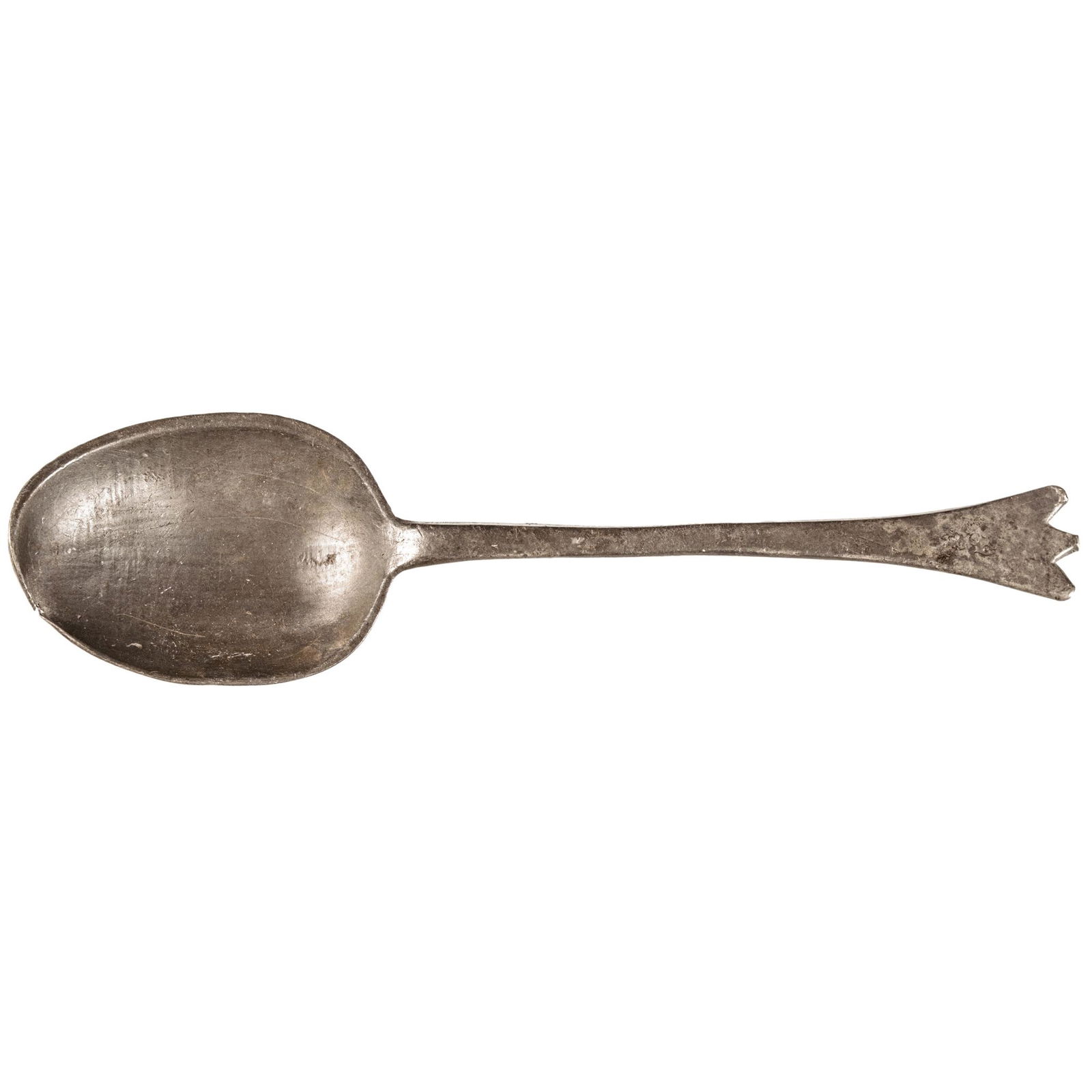 c 1680 Colonial Triffid Hallmarked Pewter Spoon (1 of 2)