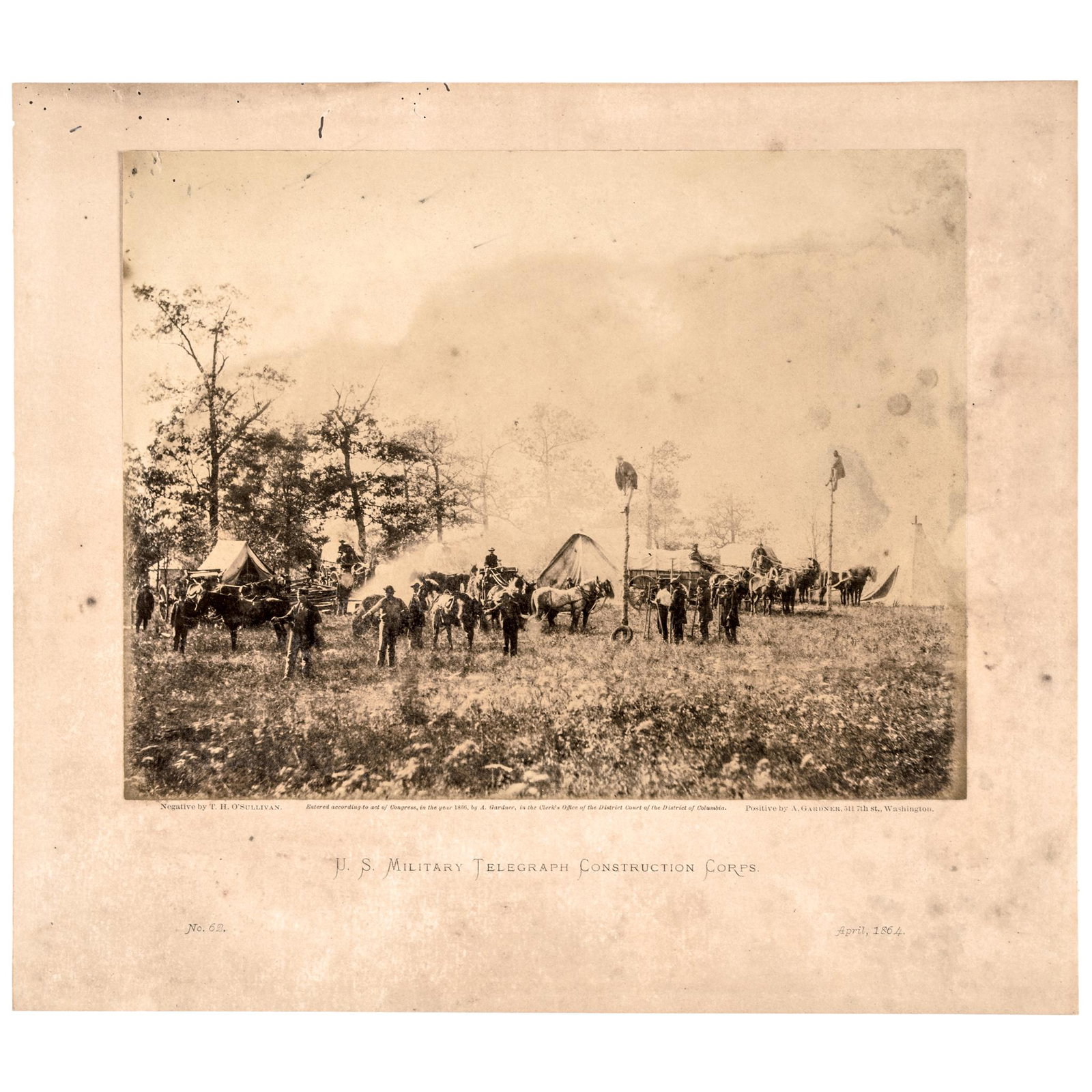 1864 Civil War Photo US Military Telegraph Corps (1 of 9)