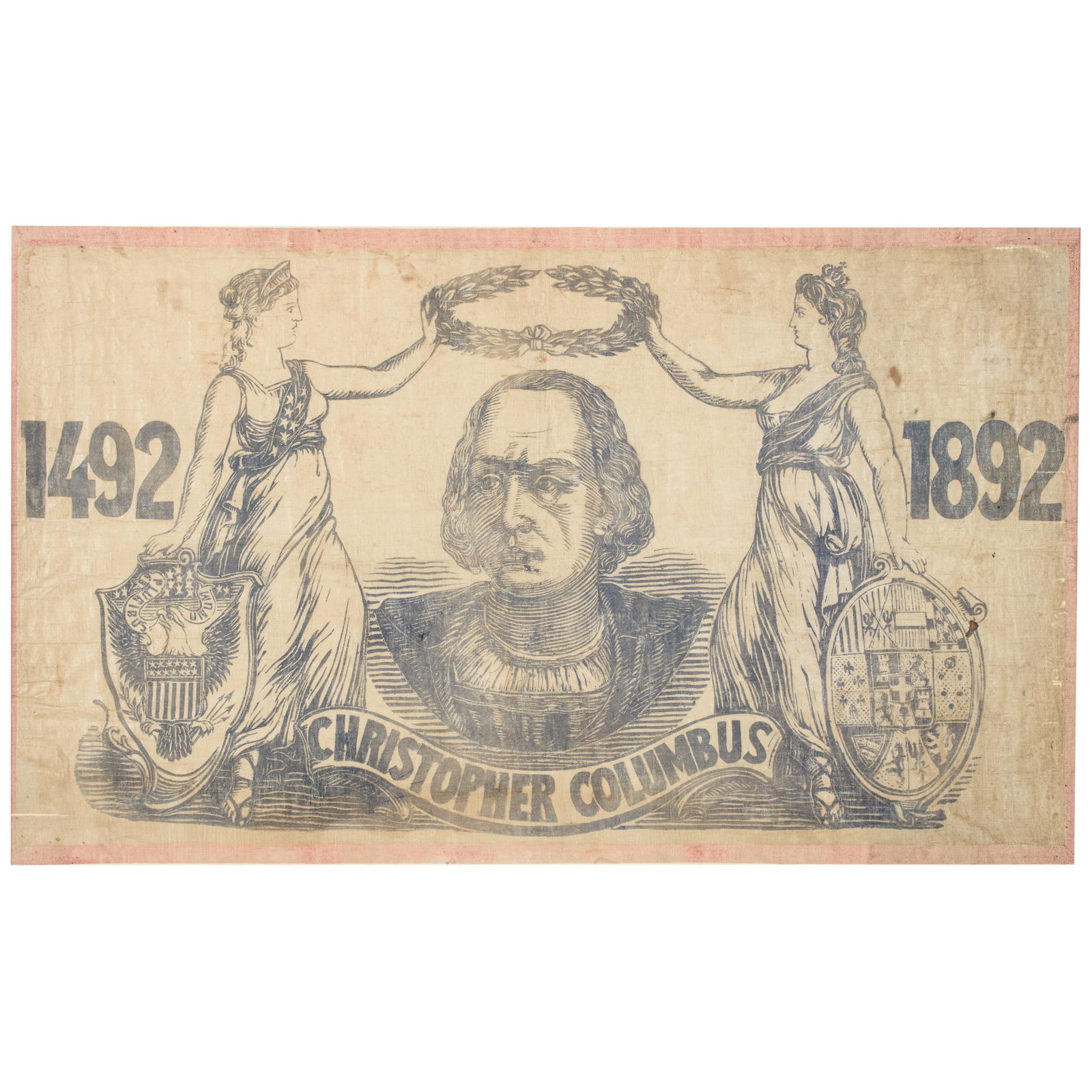 Columbian Expo Christopher Columbus Printed Linen (1 of 2)