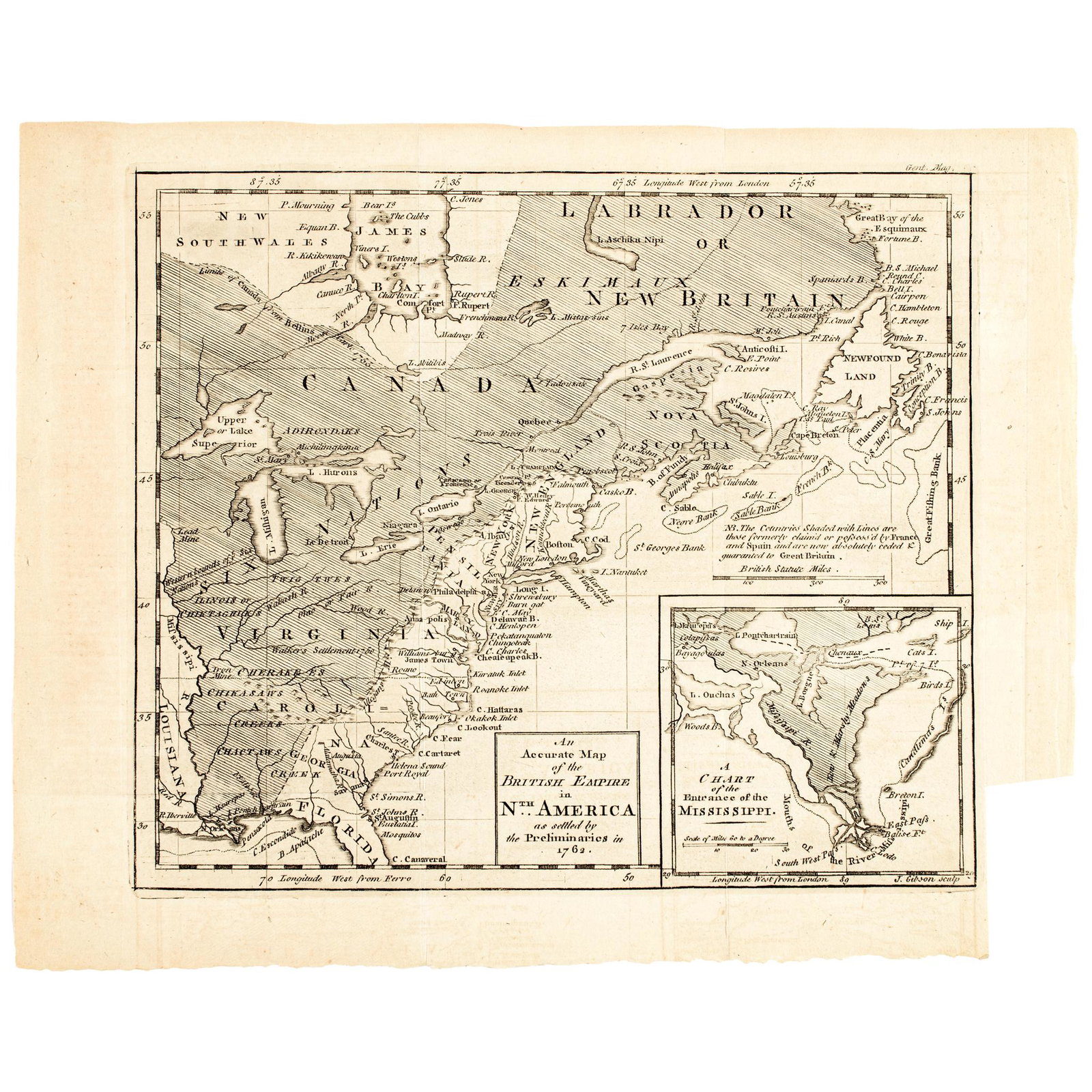 1762 Map of the British Empire in North America (1 of 4)