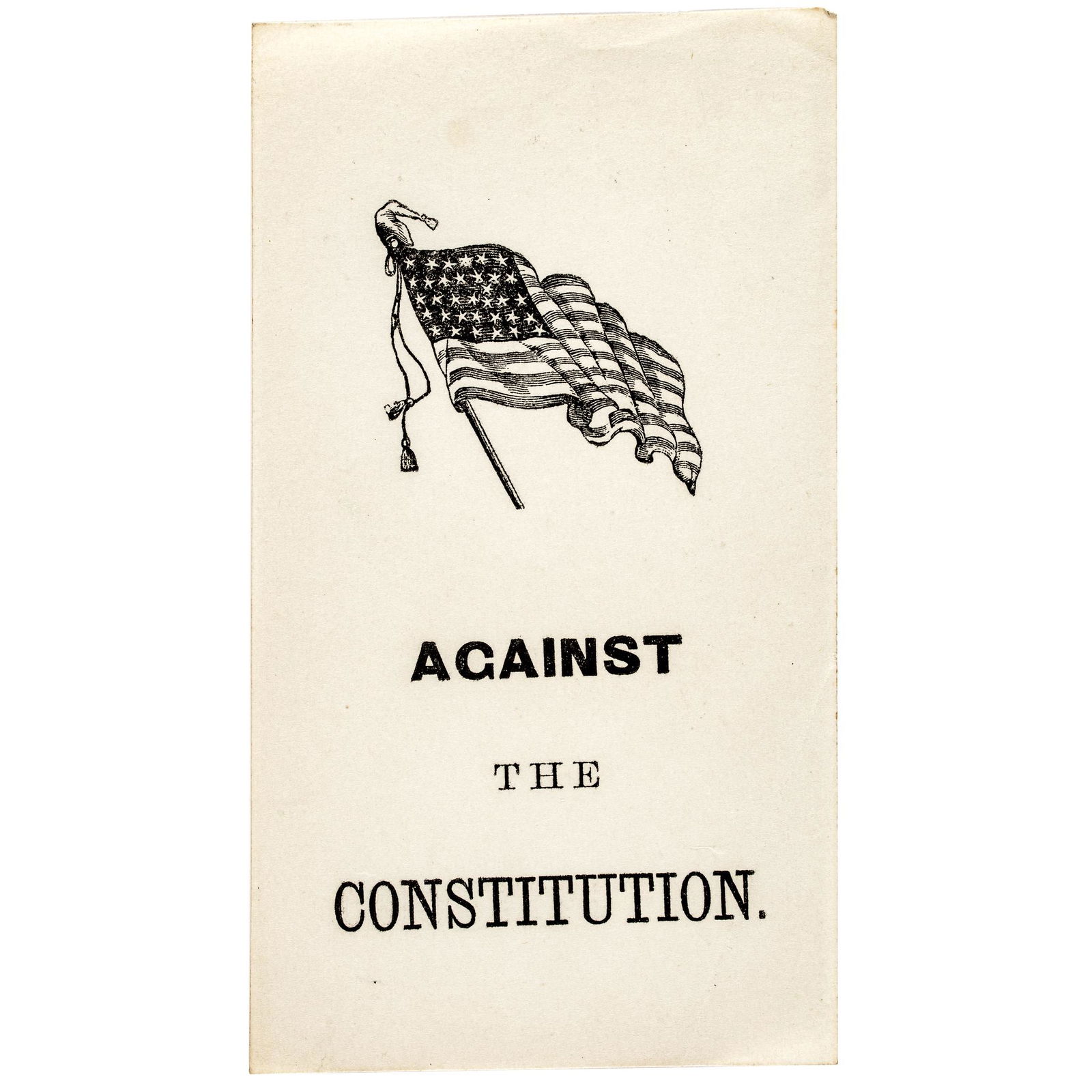 1864 Civil War Ballot Against the MD Constitution (1 of 2)