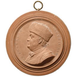 1777 Benjamin Franklin Nini Terra Cotta Medallion