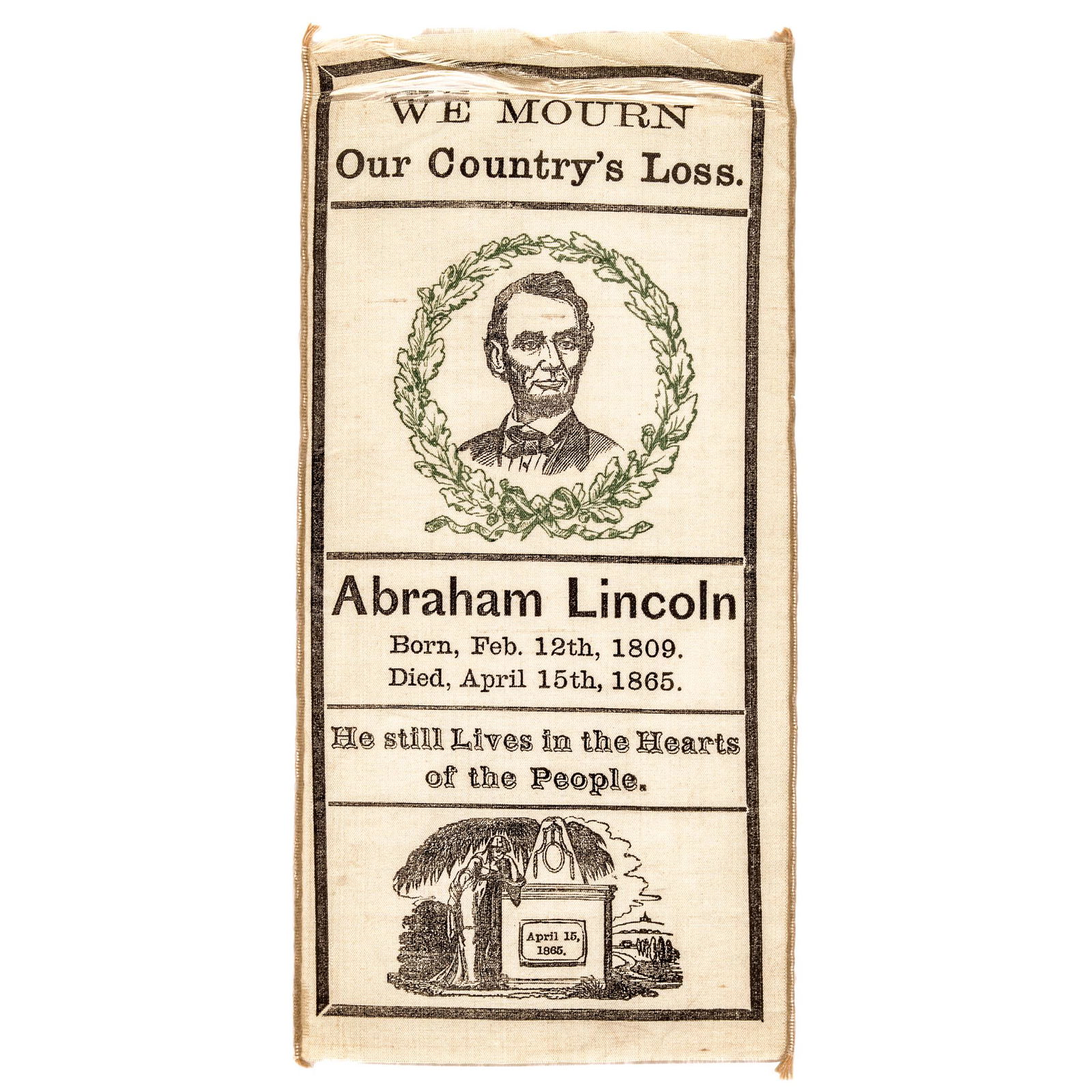 Scaece President Abraham Lincoln Mourning Ribbon (1 of 3)