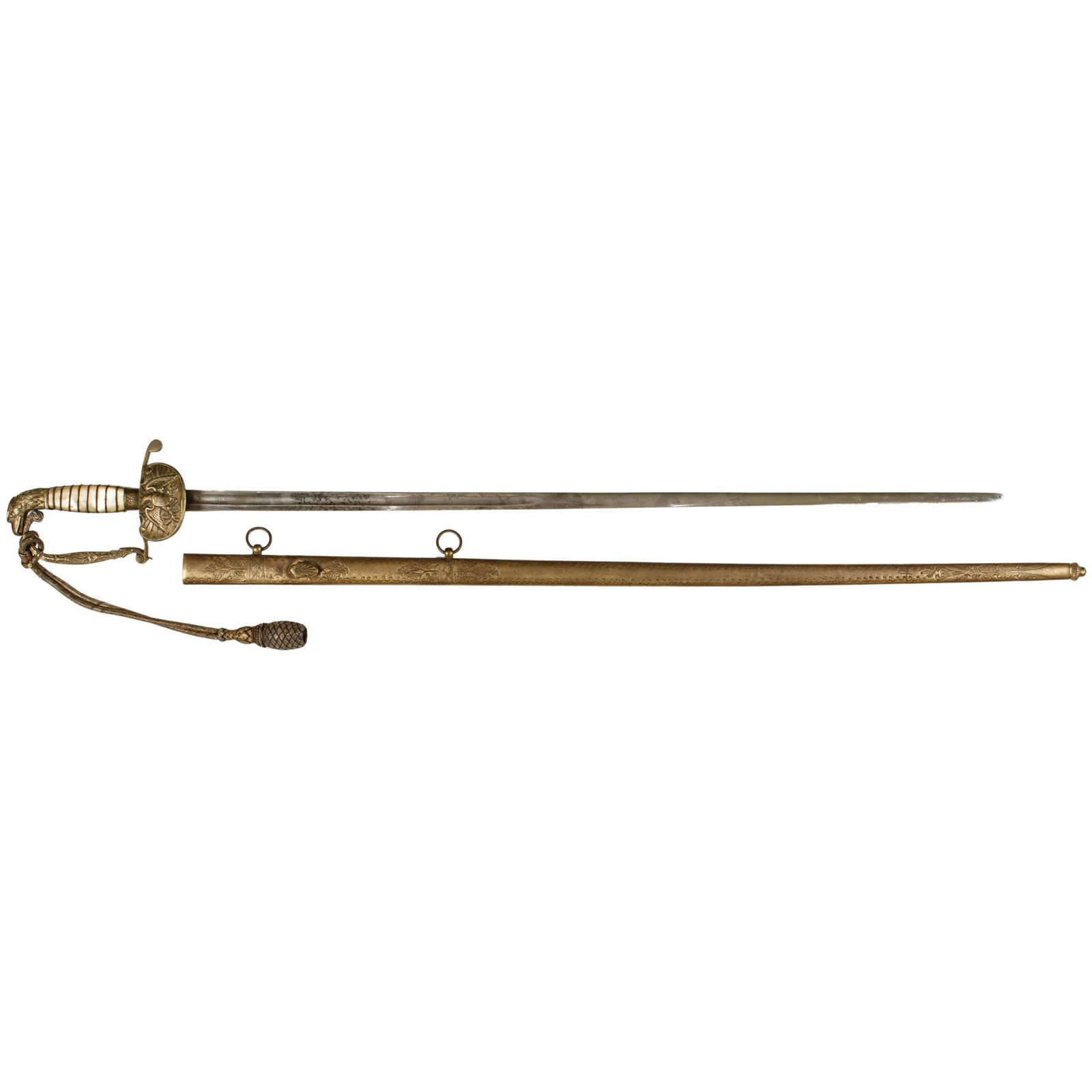 Two American Ceremonial Swords w/Metal Scabbards (1 of 6)