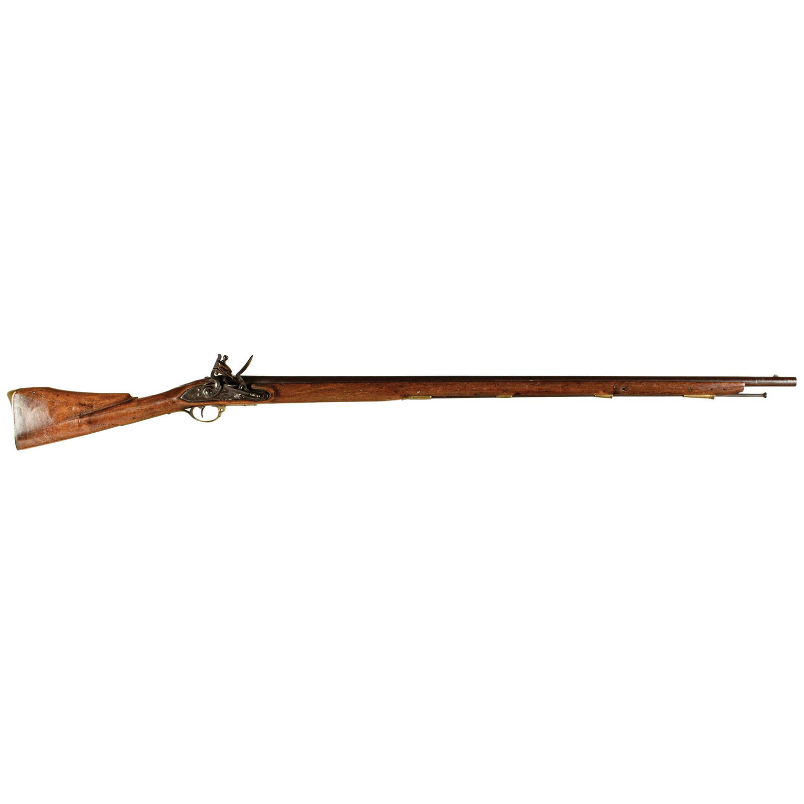 c 1774 Revolutionary War Military Officers Musket: Guns Revolutionary War Military Officer's Fusil / Militia Musket Lock marked "JOHN WALKER" over "WARRANTED" c. 1774-1782 Revolutionary War Period, American or British Use Military Officer's Flintlock