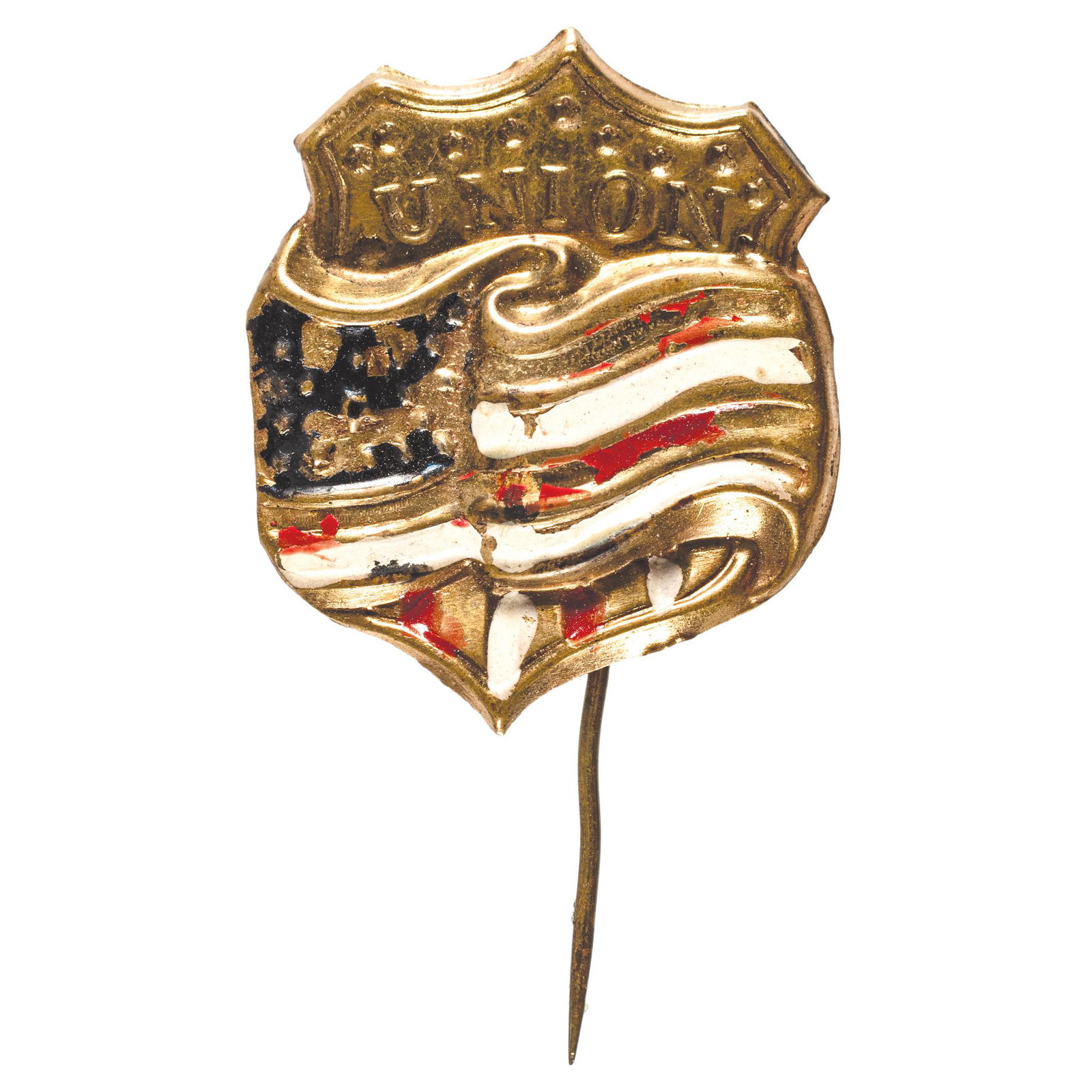 Civil War Patriotic UNION American Flag Pinback (1 of 2)