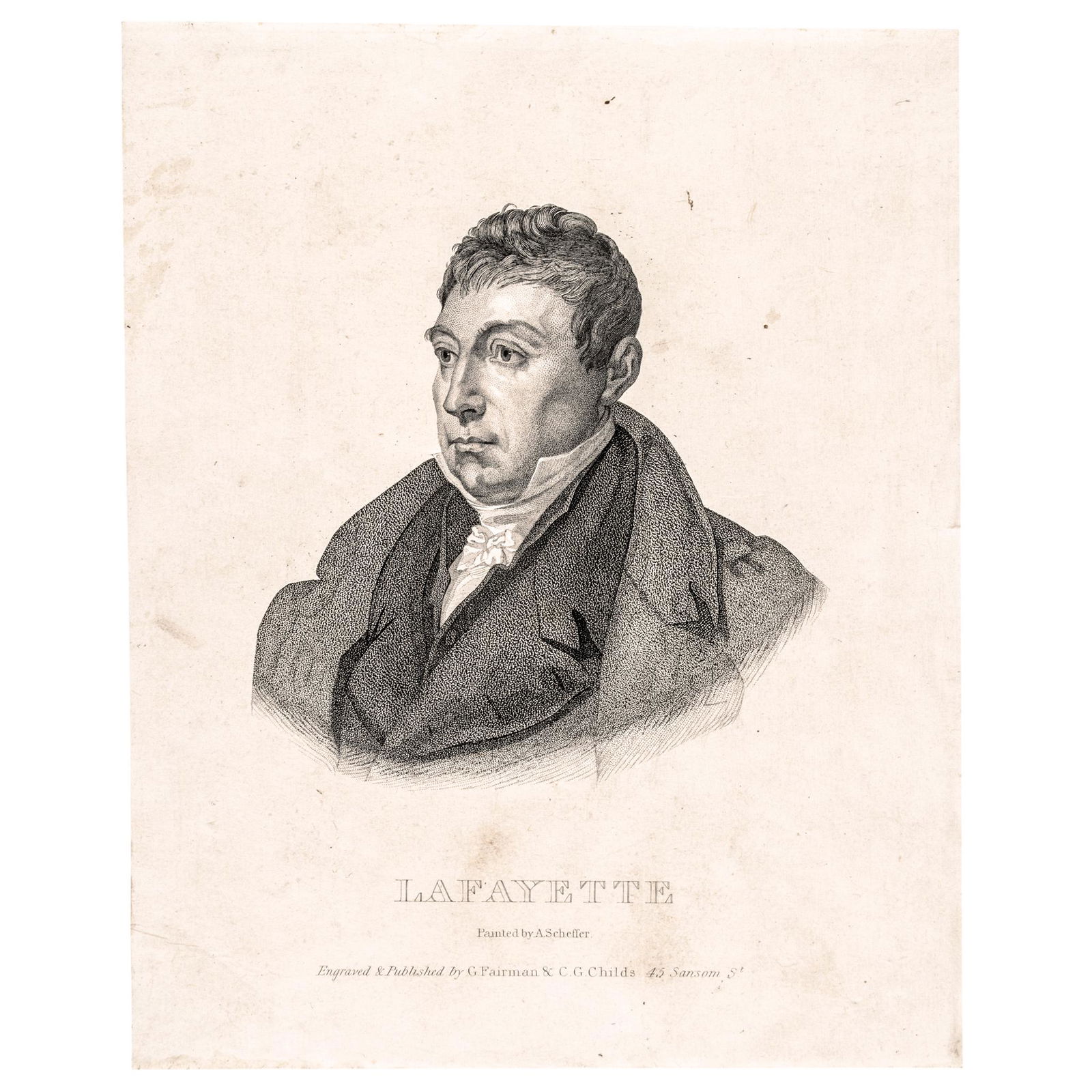 c. 1824 Marquis de Lafayette Engraved Portrait (1 of 2)