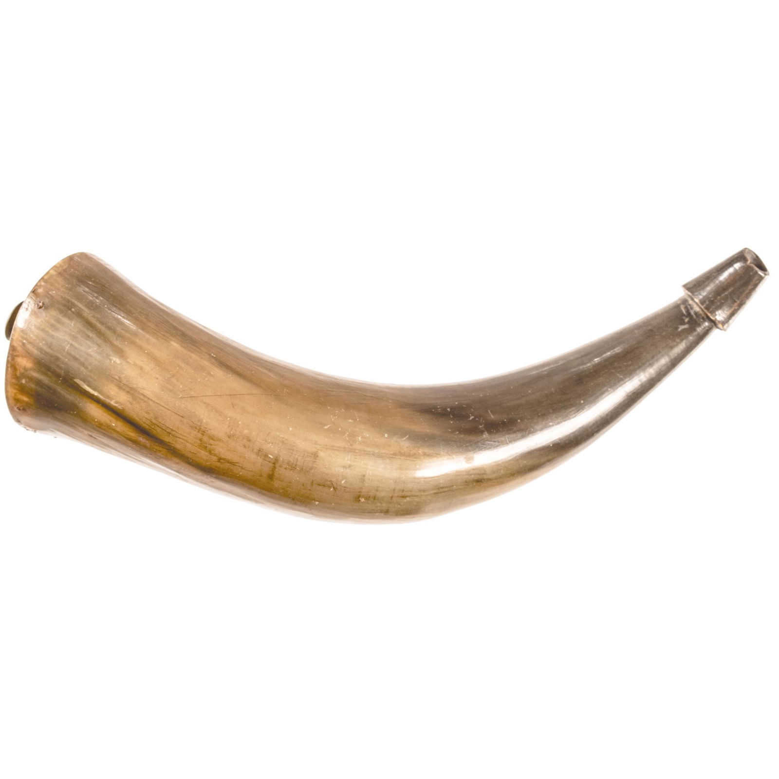 c. 1770-1800 Translucent Powder Horn 7.5 inches (1 of 3)