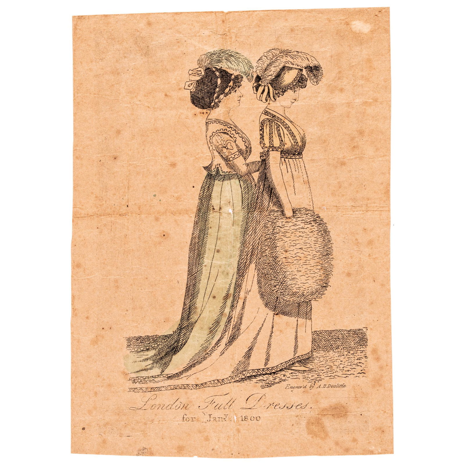 Amos B. Doolittle, Handcolored Engraving 1800 (1 of 4)