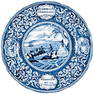 Blue Staffordshire American Independence Plate