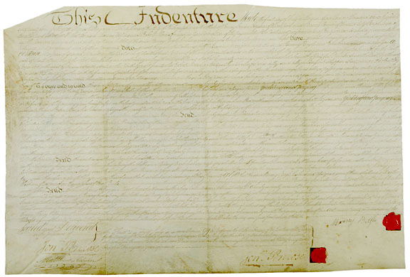 Deed, ROBERT MORRIS, American Revolutionary: AutographsLand Deed Involving Signer Robert Morris (ROBERT MORRIS), Financier of the American Revolution, Signer of the Declaration of Independence. 18.25” x 12” deed on vellum, dated July