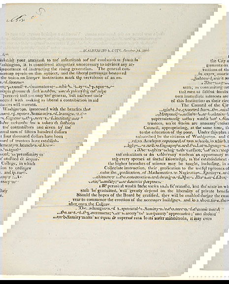 Justice GABRIEL DUVALL, Document Signed, 1805: AutographsGABRIEL DUVALL, Supreme Court Justice Appointed by Madison. Printed Circular Document Signed, “G. Duvall,” in black ink, October 14, 1805, Washington City, 3 pages, 10” x 8