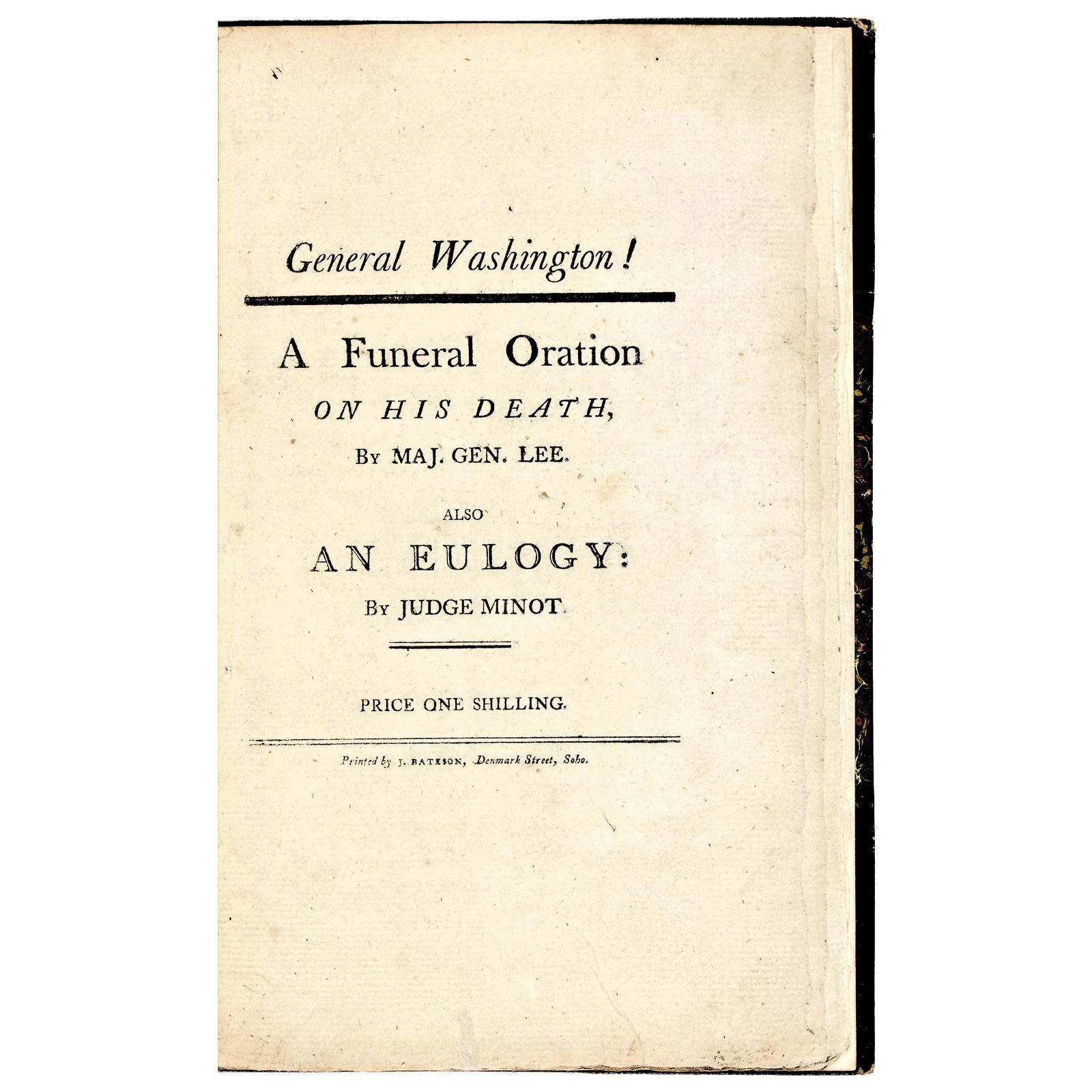 Historic Henry Lee WASHINGTON FUNERAL ORATION (1 of 4)