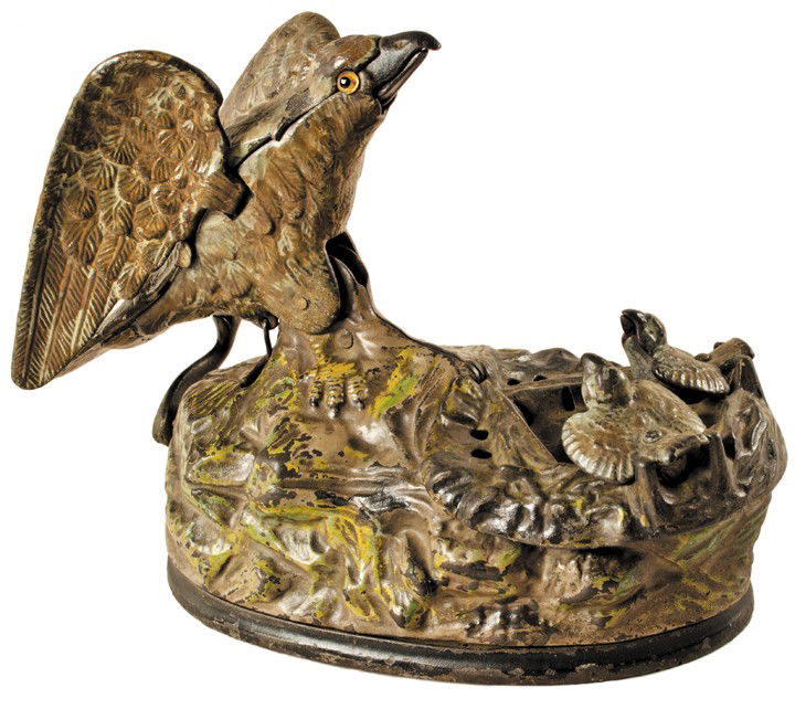 EAGLEEAGLETS Cast Iron Antique Mechanical Bank