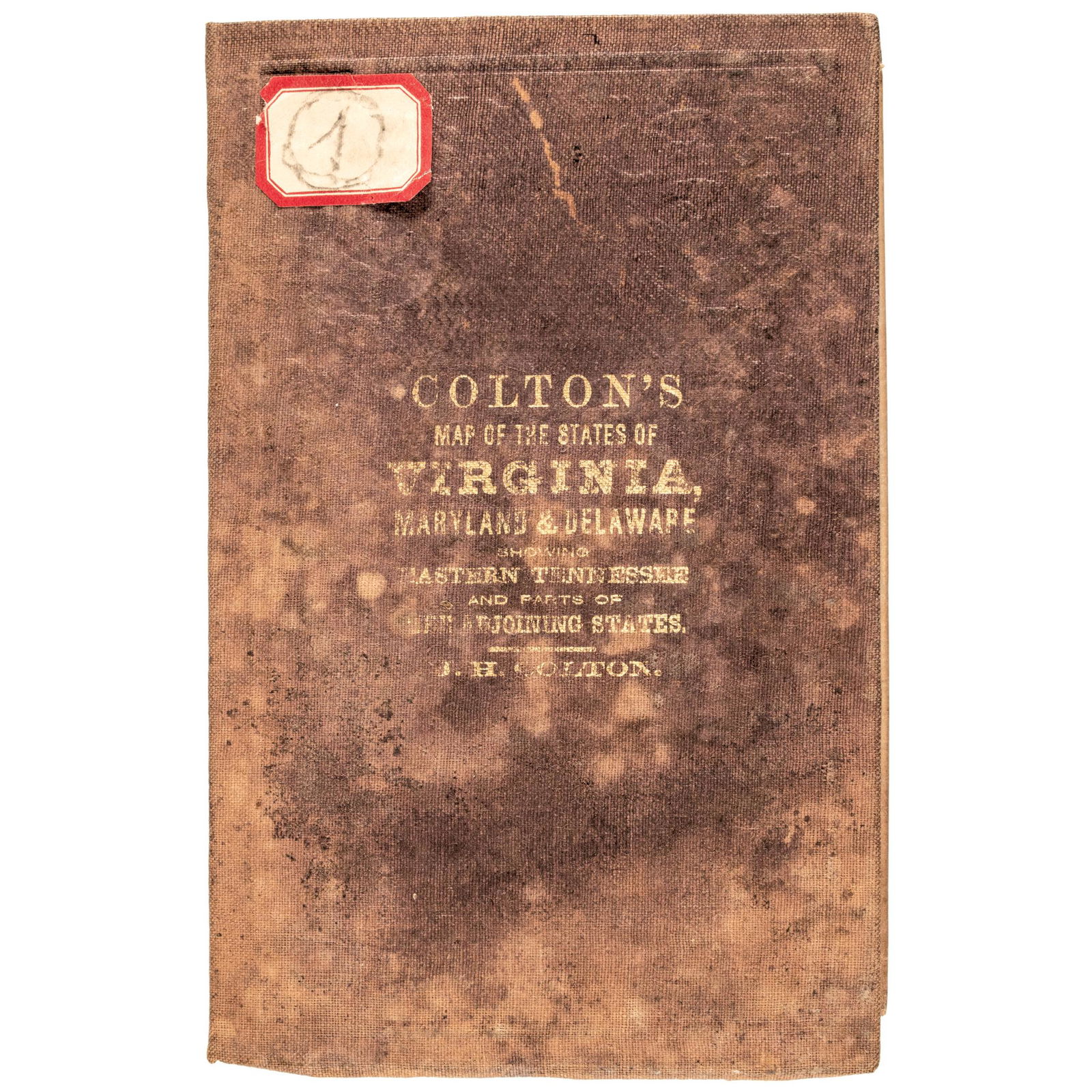 1862 Civil War, Coltons  New Topographical Map of The States of Virginia, Maryland and Delaware (1 of 3)