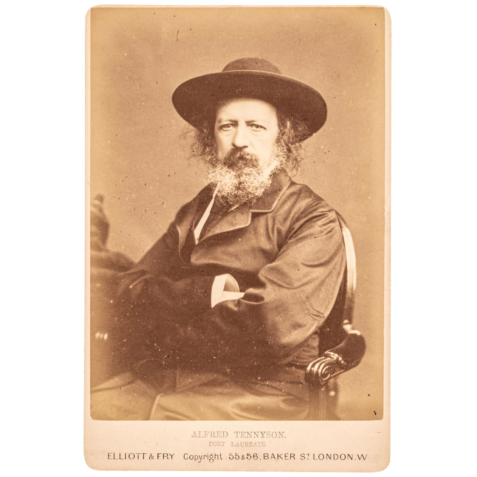 Alfred Tennyson, Poet laureate Cabinet Card Photo (1 of 7)