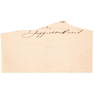 Vivid Clipped Signature, JEFFERSON DAVIS measures 3 inch long on a partial sheet