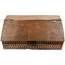 c. 1700 Identified, Early American Colonial Era, Hand-Carved and Built English Oak, Fall Front Box