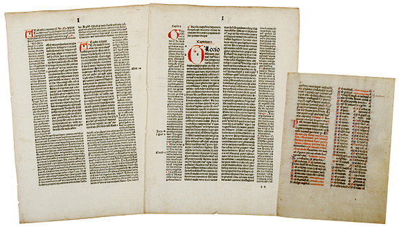 14th c. Illuminated Breviary Leaf and Incunabula