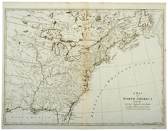 A Map of North America by John Blair