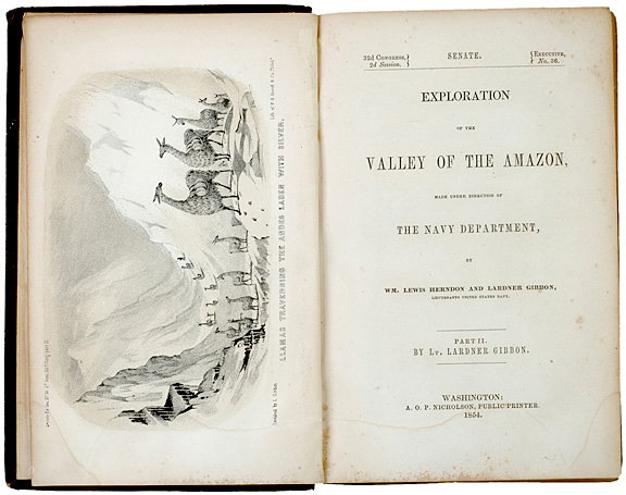 1854 Map of Amazon Exploration