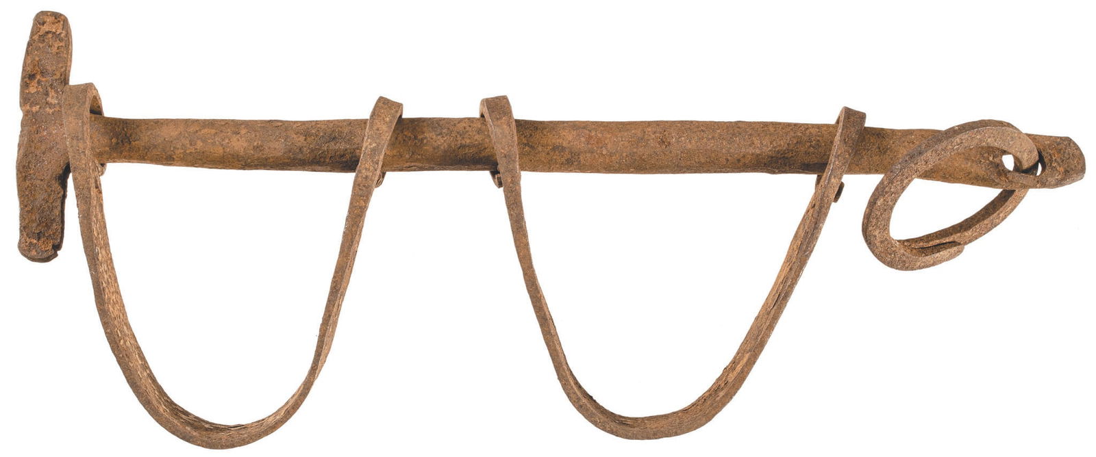 Iron Slave Leg Shackles of the Atlantic Middle Passage Type circa 1750-1800 (1 of 2)