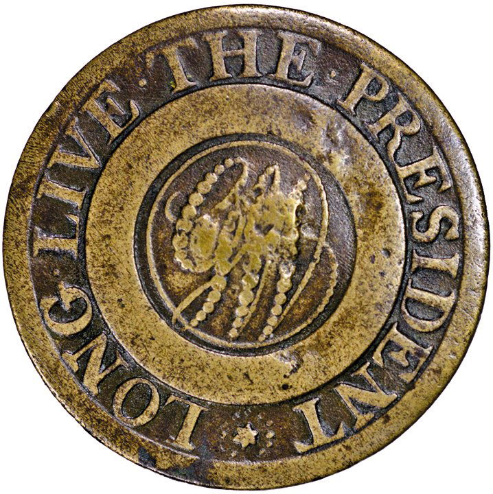 Extremely Rare (1789) “LONG LIVE THE PRESIDENT”: Washington Buttons Extremely Rare (1789) “LONG LIVE THE PRESIDENT” George Washington Inaugural Button With Ringed Star (1789) George Washington Inaugural Button. Heavy Dotted Script “GW.” With