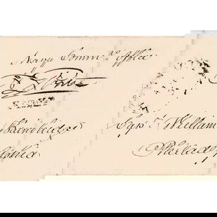 1822 DAVID PORTER Navy Board Commissioner Signed FREE Frank Postal Cover to Capt. William Bainbridge: Autographs David Porter Signed as Navy Board Commissioner "FREE" Frank 1822 Postal Cover to Capt. William Bainbridge, Phila Commodore DAVID PORTER (1780-1843). U.S. Naval Officer; as a Midshipman in 1
