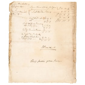 1789 Elisha Boudinot Autograph Document Signed as Supreme Court Justice of New Jersey